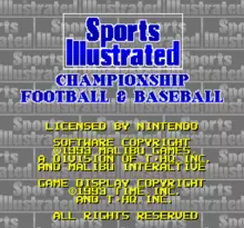 Image n° 1 - screenshots  : Sports Illustrated Championship Football & Baseball (Beta)